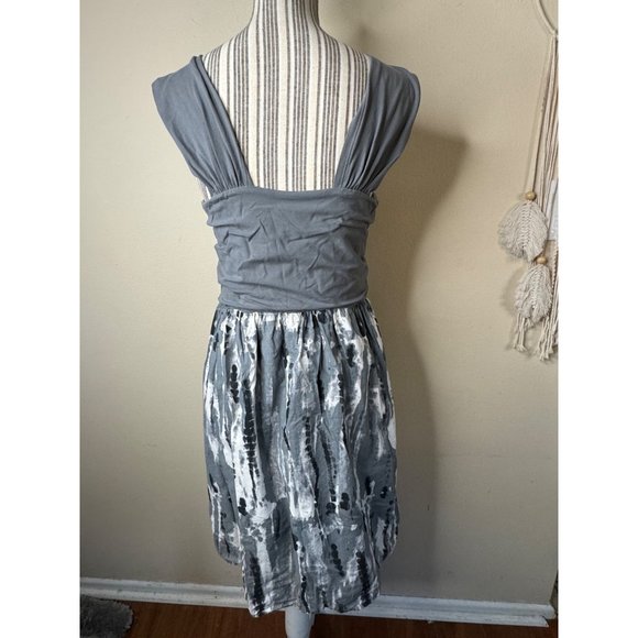 CONVERSE One Star Summer Front Cross Mini Dress Gray Size XL - Picture 6 of 12